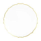 9 In. Clear/Gold Petal Plates | 40 Count